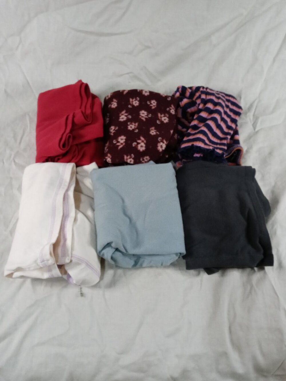6 Lot Girls Assorted Design Long Sleeve Shirts Kids Clothes Bundle in Great Cond
